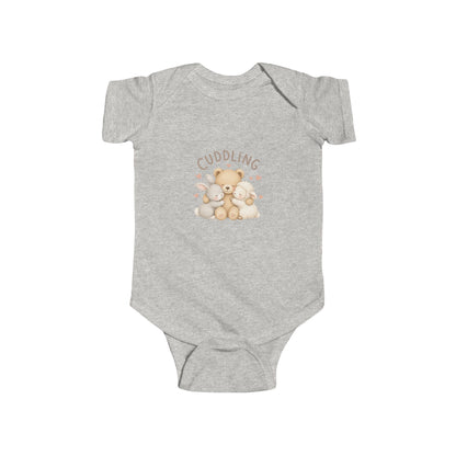 Cuddling Bear Infant Bodysuit — "Made of Cuddles and Giggles" Baby One-Piece
