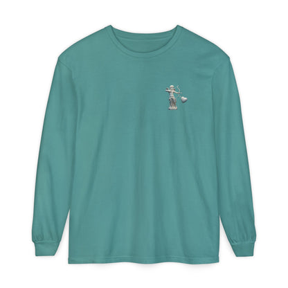 Cupid Cherub Long Sleeve Tee — Vintage Cupid Heart Graphic