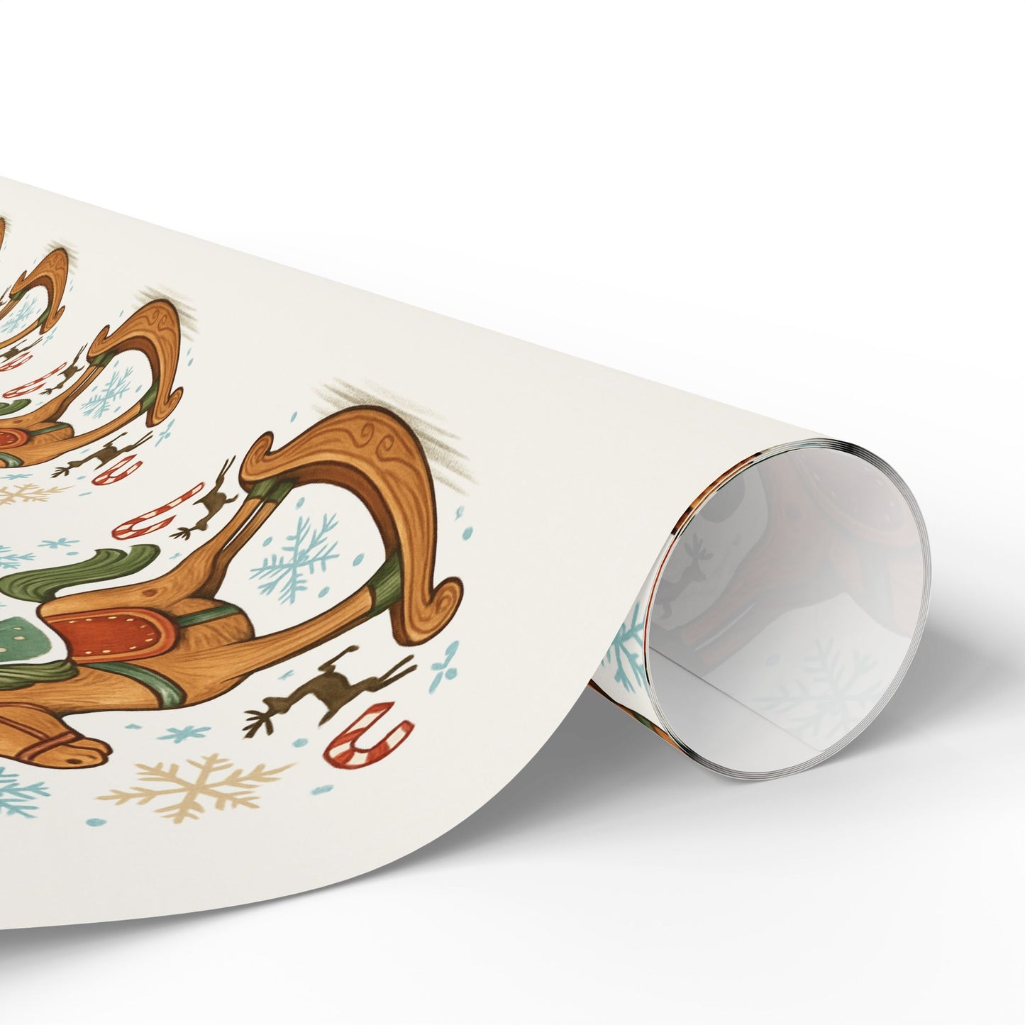 Rocking Horse Christmas Wrapping Paper – Vintage Holiday Gift Wrap