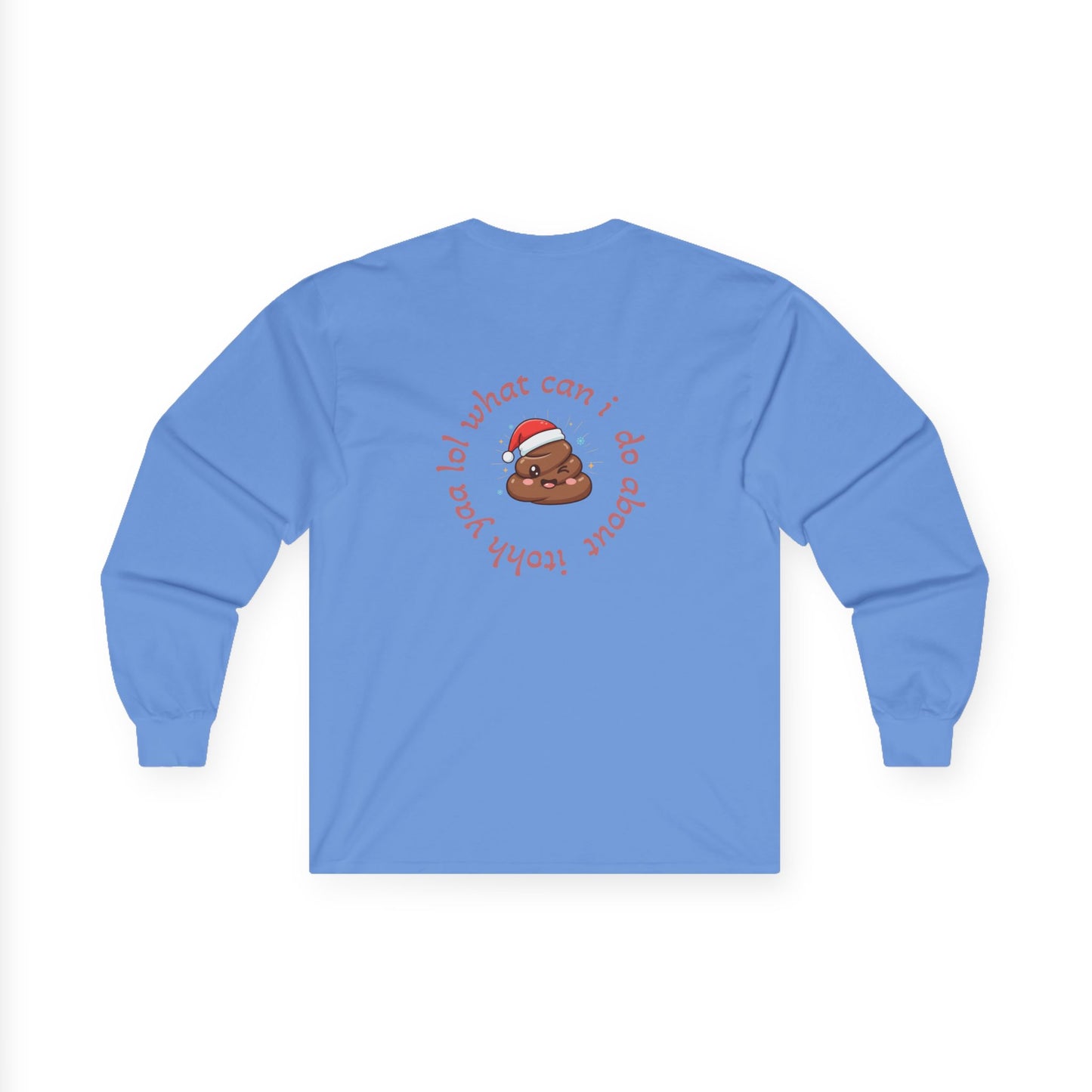 Christmas Coffee Long Sleeve Tee — “Shitter Is Full for Christmas” Funny Holiday Shirt