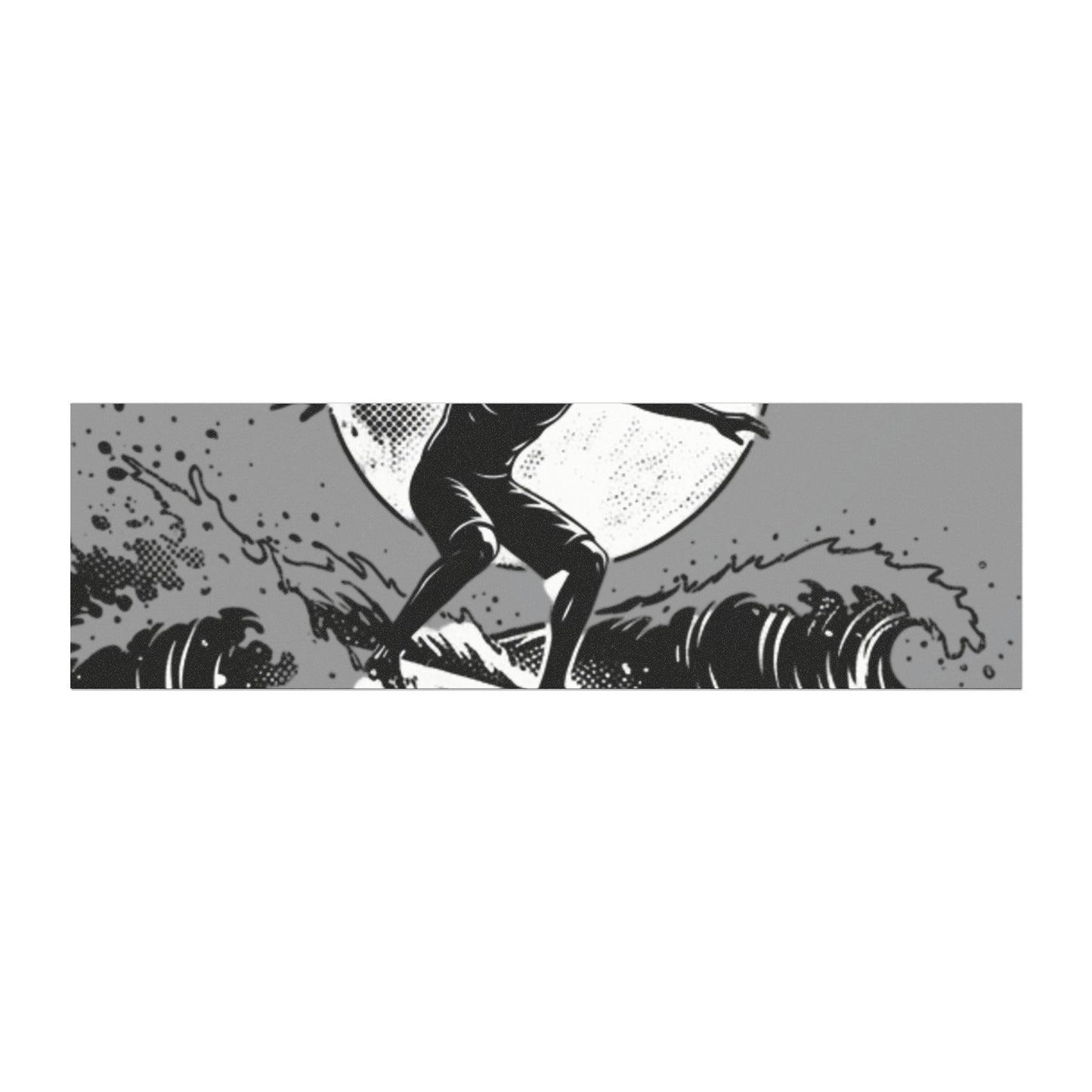 Surfing Silhouette Car Magnet — Moonlit Wave Vinyl Car Magnet