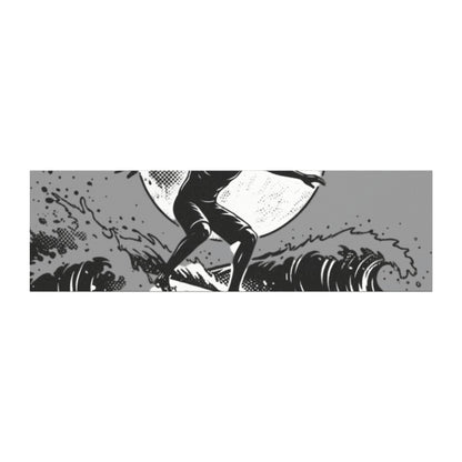 Surfing Silhouette Car Magnet — Moonlit Wave Vinyl Car Magnet
