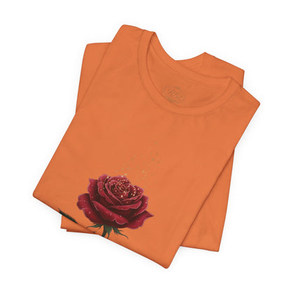 Red Rose Graphic Tee - Vintage Single Bloom T-Shirt