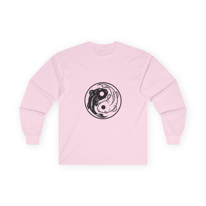 Yin Yang Koi Fish Long Sleeve Tee — Zen Balance Graphic Shirt