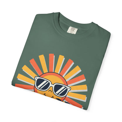 Summer Vibes T-Shirt — Retro Sun with Sunglasses Beach Graphic