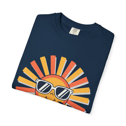 Summer Vibes T-Shirt — Retro Sun with Sunglasses Beach Graphic