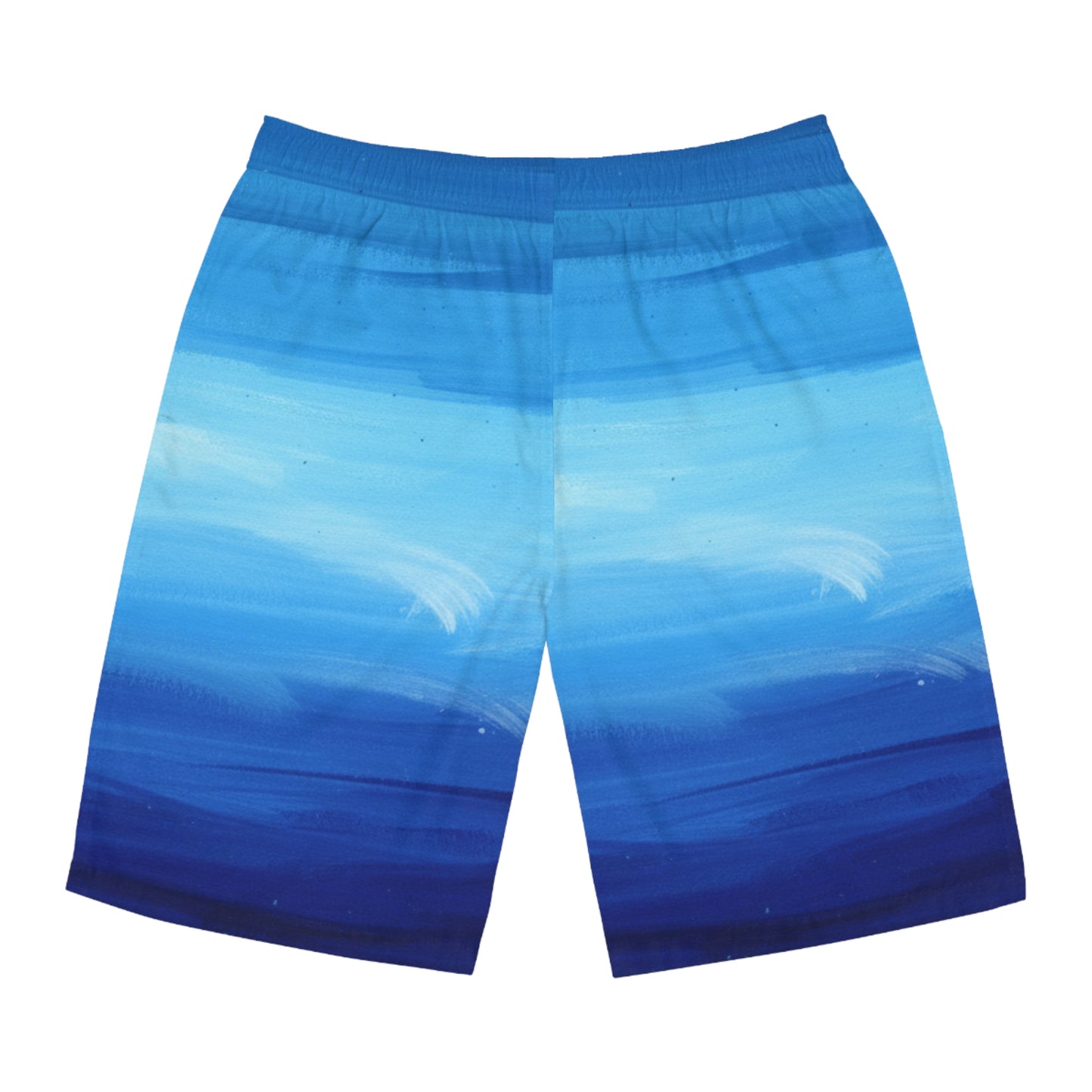 Board Shorts — Ocean Blue Gradient Swim Trunks