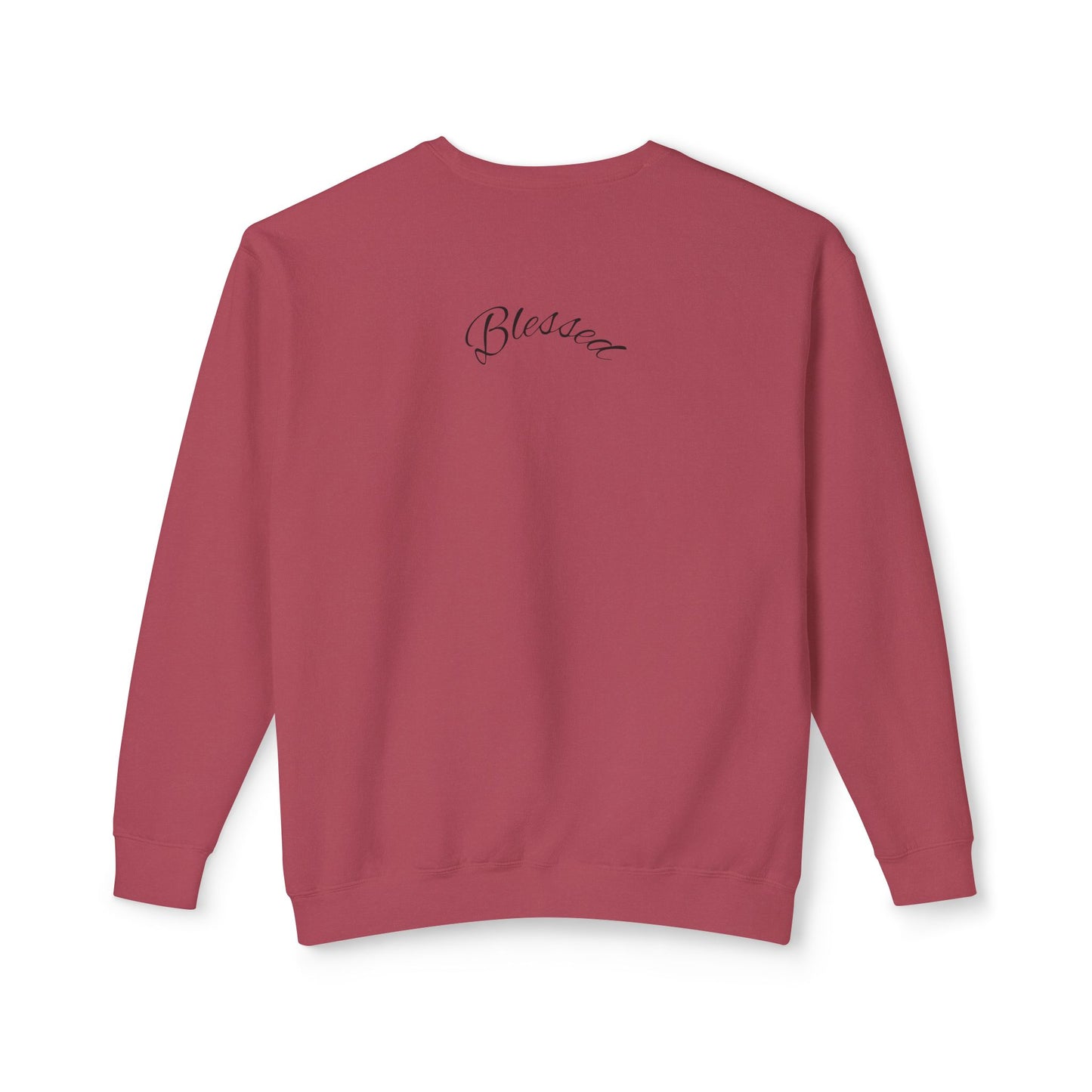 11:11 Crewneck Sweatshirt — Minimal White 'Blessed' Back Design