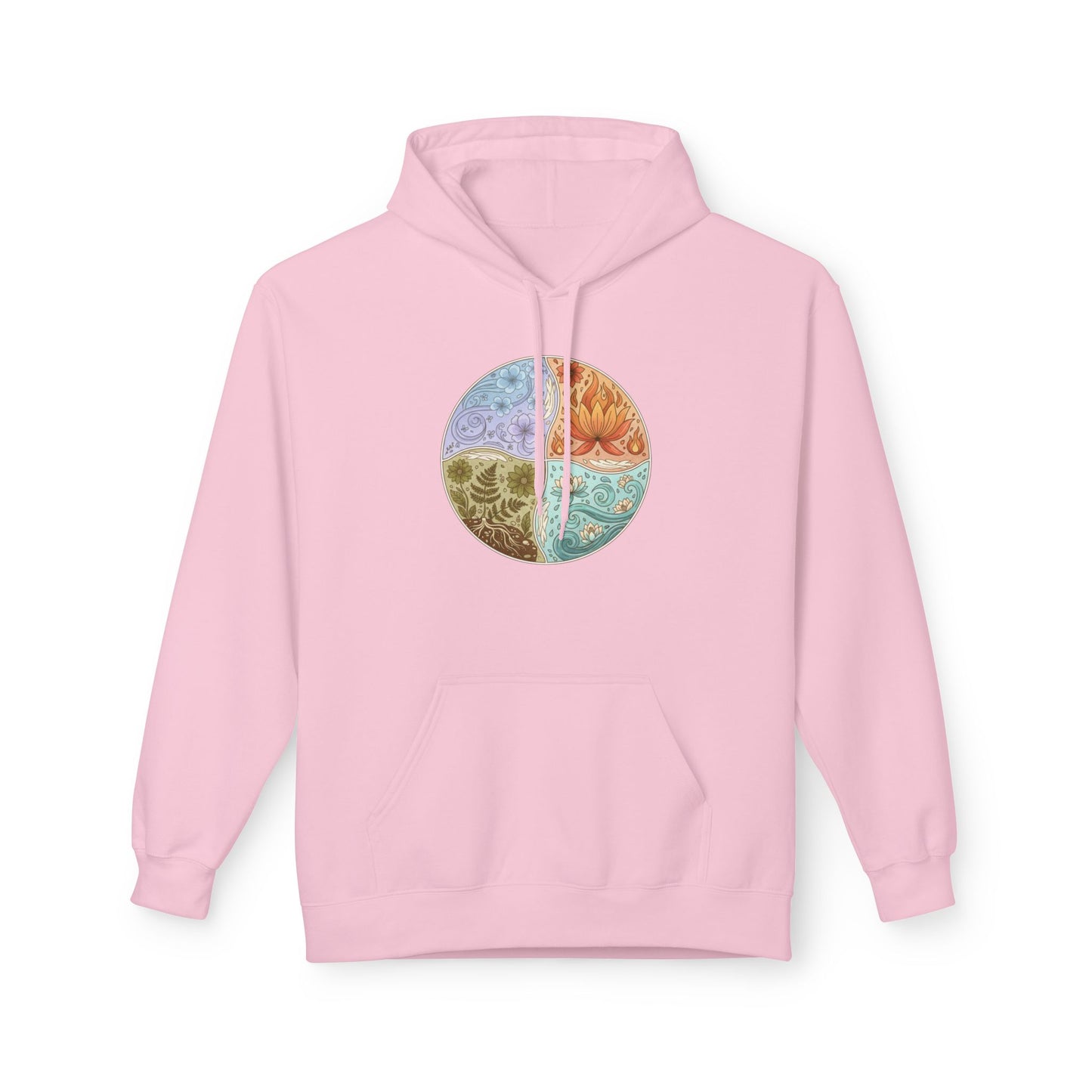 Yin Yang Seasons Hoodie — Colorful Seasonal Mandala Pullover