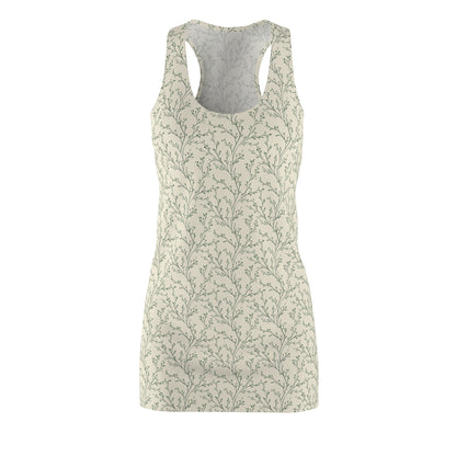 Floral Vine Racerback Dress — Soft Sage All-Over Print