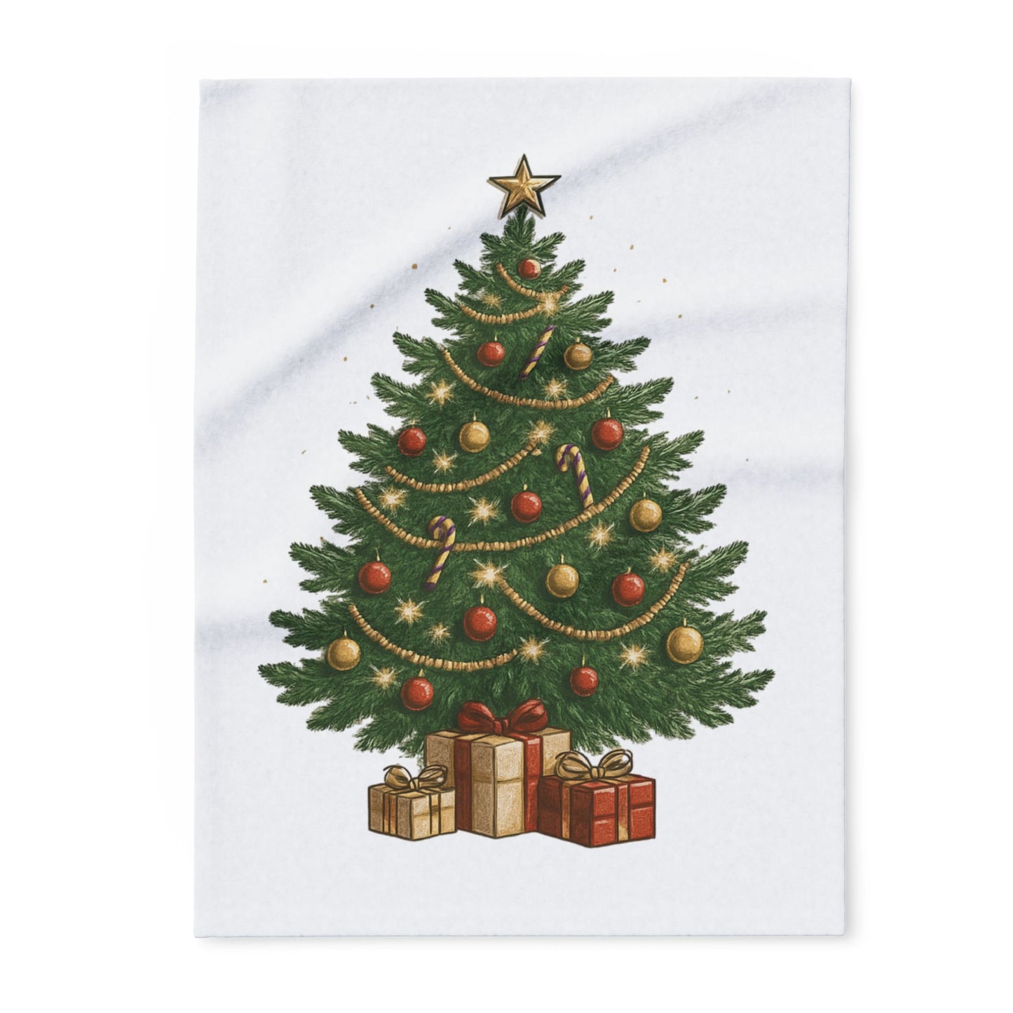 Cozy Christmas Fleece Blanket, Holiday Throw, Festive Decor, Winter Gift, Snuggly Tree Blanket, Christmas Cheer