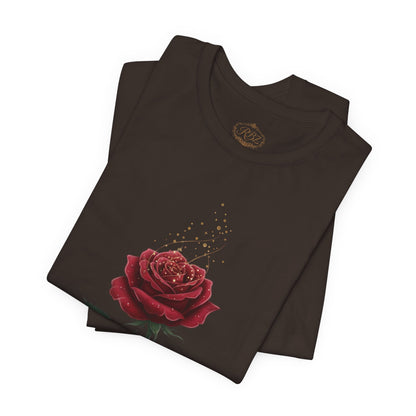 Red Rose Graphic Tee - Vintage Single Bloom T-Shirt