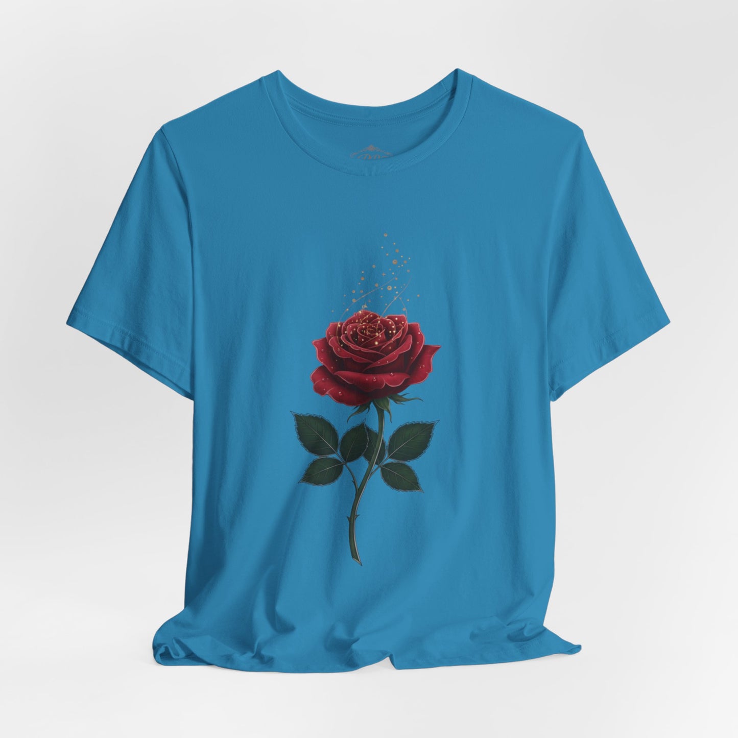 Red Rose Graphic Tee - Vintage Single Bloom T-Shirt