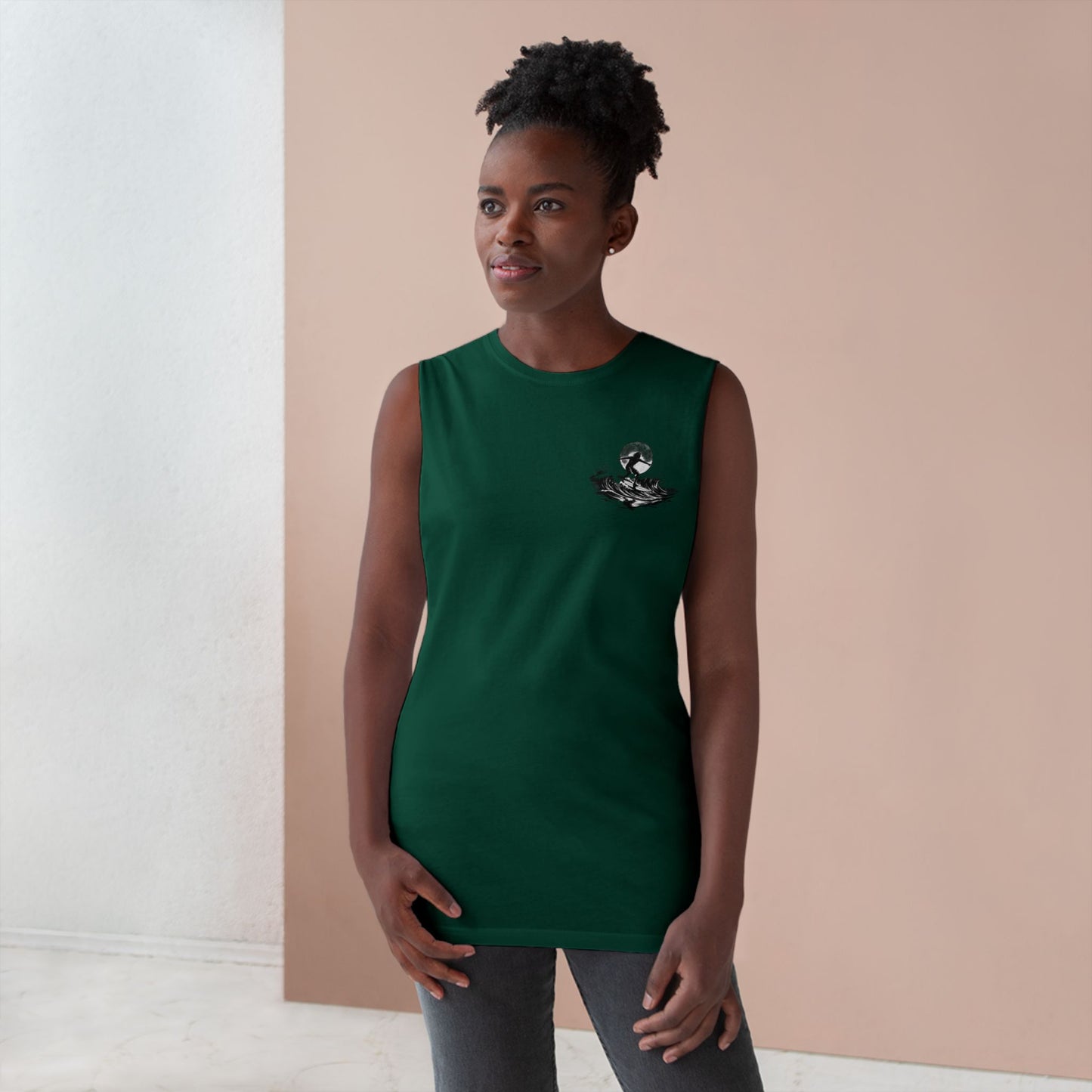 Barnard Tree Tank Top — Minimalist Chest Logo Athletic Tank
