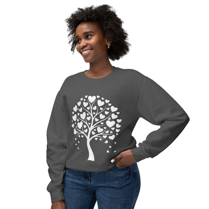 Heart Tree Crewneck Sweatshirt — Cute Love Tree Graphic Pullover