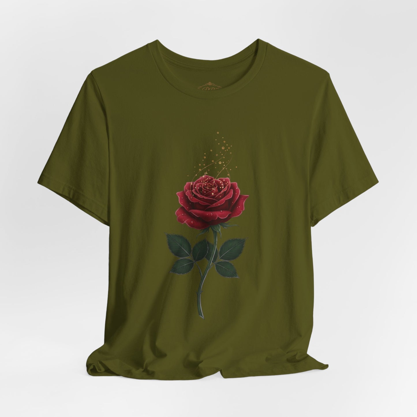 Red Rose Graphic Tee - Vintage Single Bloom T-Shirt