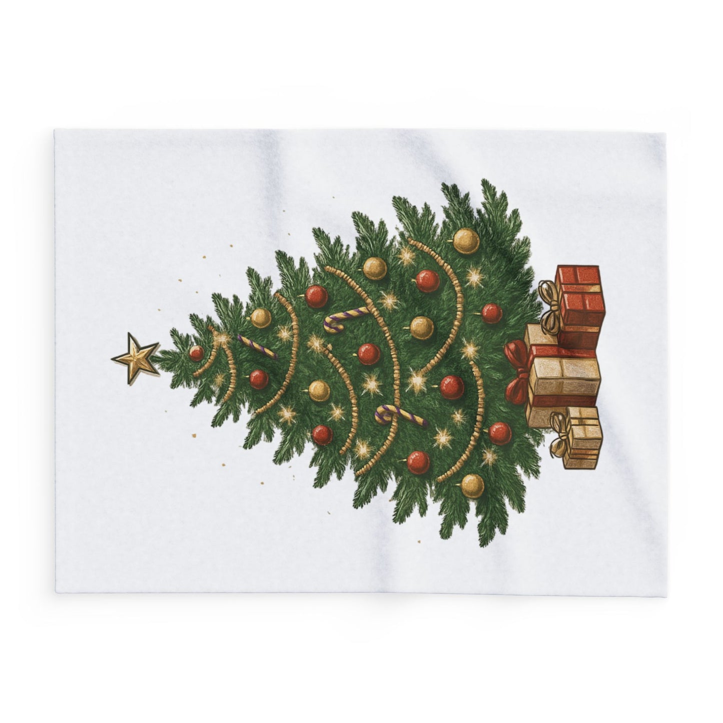 Cozy Christmas Fleece Blanket, Holiday Throw, Festive Decor, Winter Gift, Snuggly Tree Blanket, Christmas Cheer