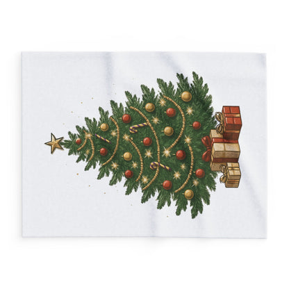 Cozy Christmas Fleece Blanket, Holiday Throw, Festive Decor, Winter Gift, Snuggly Tree Blanket, Christmas Cheer