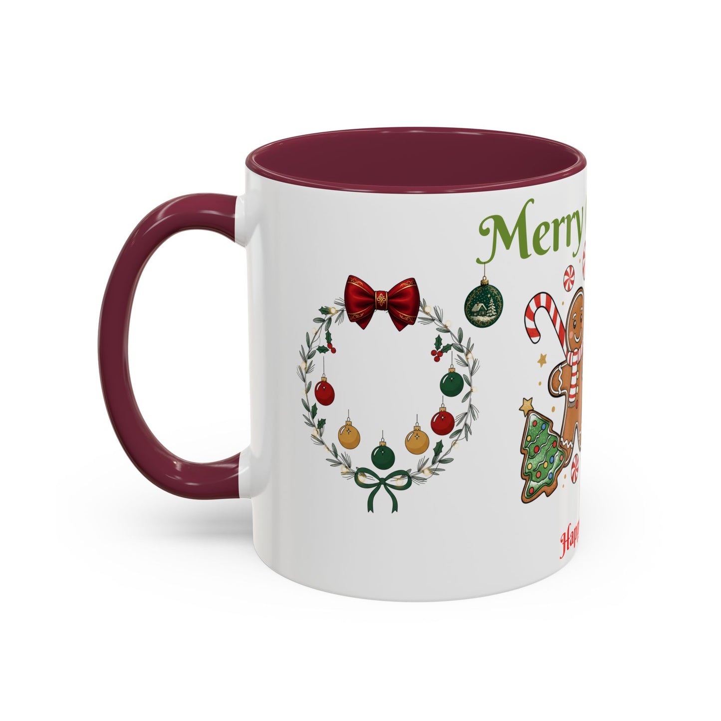 Merry Christmas & Happy New Year Gingerbread Holiday Mug (11oz/15oz)