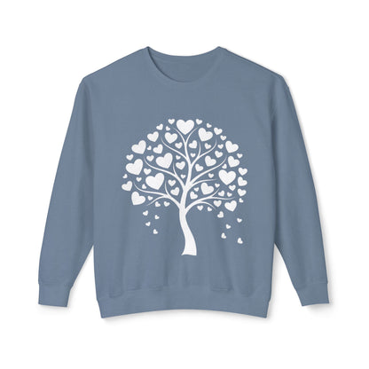 Heart Tree Crewneck Sweatshirt — Cute Love Tree Graphic Pullover