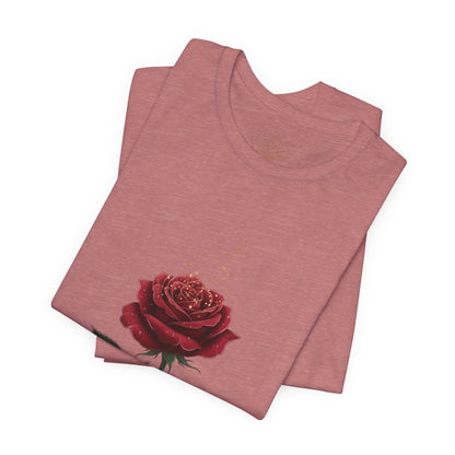 Red Rose Graphic Tee - Vintage Single Bloom T-Shirt