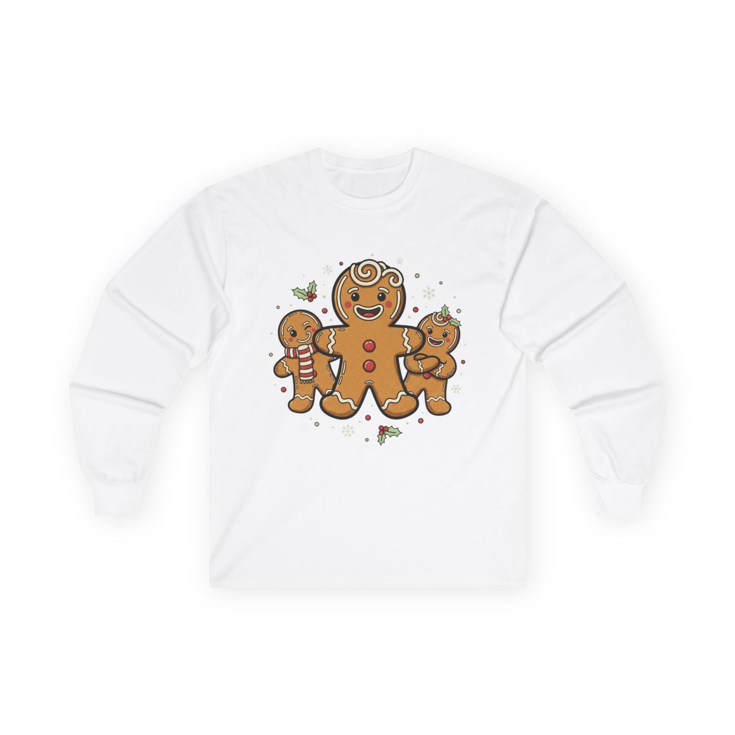 Gingerbread Family Long Sleeve Tee — Cute Holiday Cookie Friends Tee