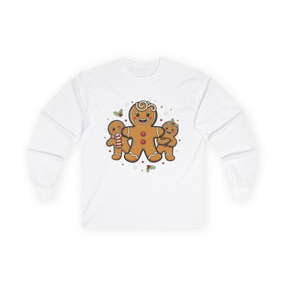 Gingerbread Family Long Sleeve Tee — Cute Holiday Cookie Friends Tee