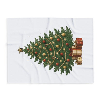 Cozy Christmas Fleece Blanket, Holiday Throw, Festive Decor, Winter Gift, Snuggly Tree Blanket, Christmas Cheer