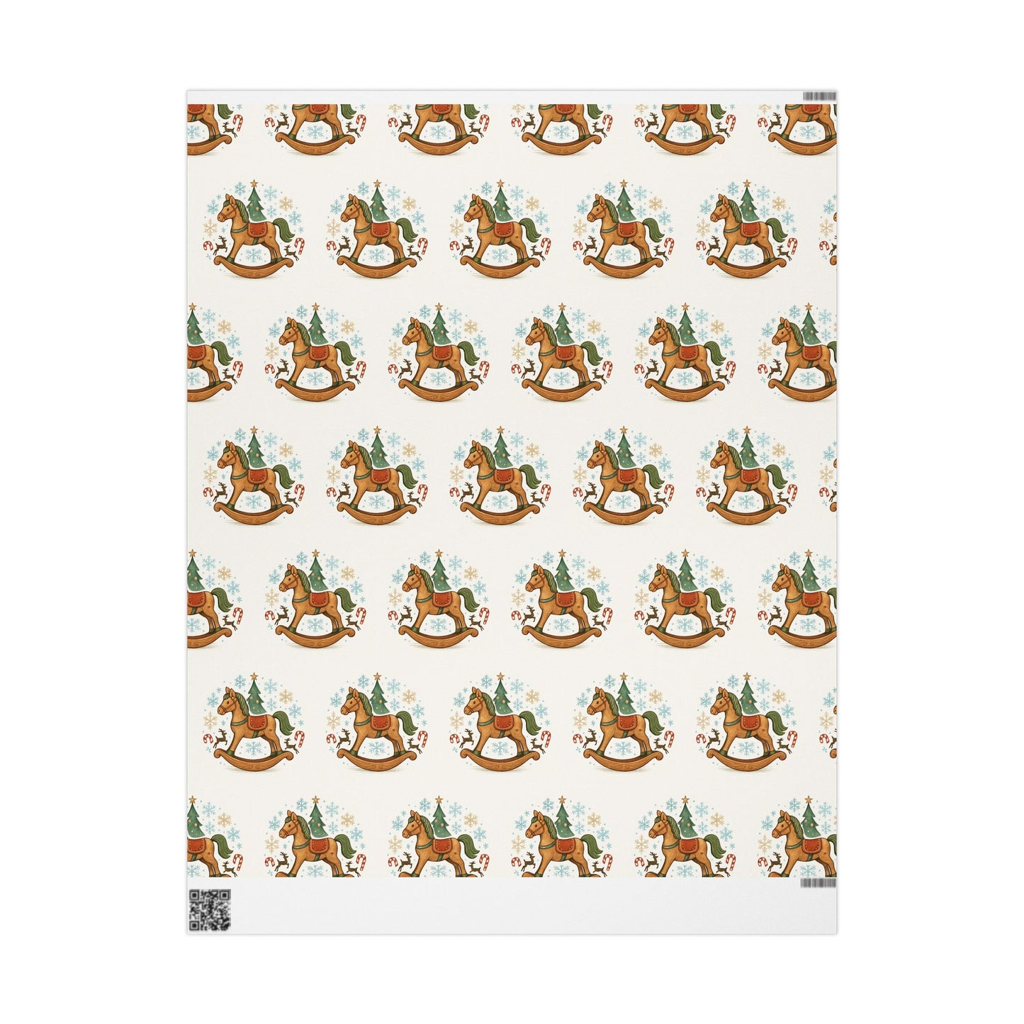 Rocking Horse Christmas Wrapping Paper – Vintage Holiday Gift Wrap