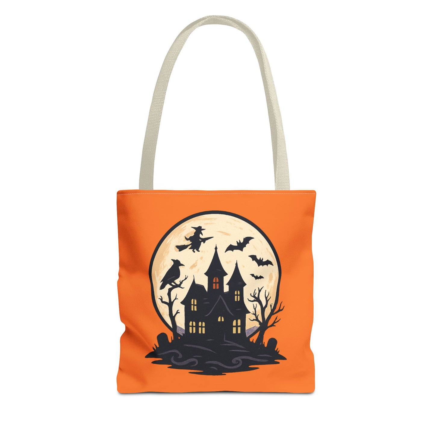 Halloween Themed Tote Bag, Pumpkin Design Bag, Spooky Tote, Trick or Treat Bag, Festive Shopping Tote, Fall Accessory
