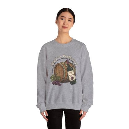 Wine Barrel 'Aged to Perfection' Sweatshirt — "Birthday Vibes Only" Crewneck