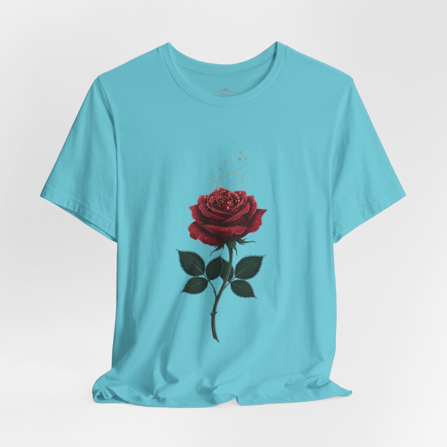 Red Rose Graphic Tee - Vintage Single Bloom T-Shirt