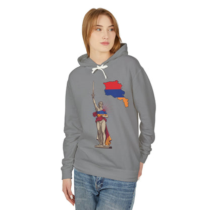 Armenia Pride Hoodie — Lady Justice Draped in Armenian Flag with Map