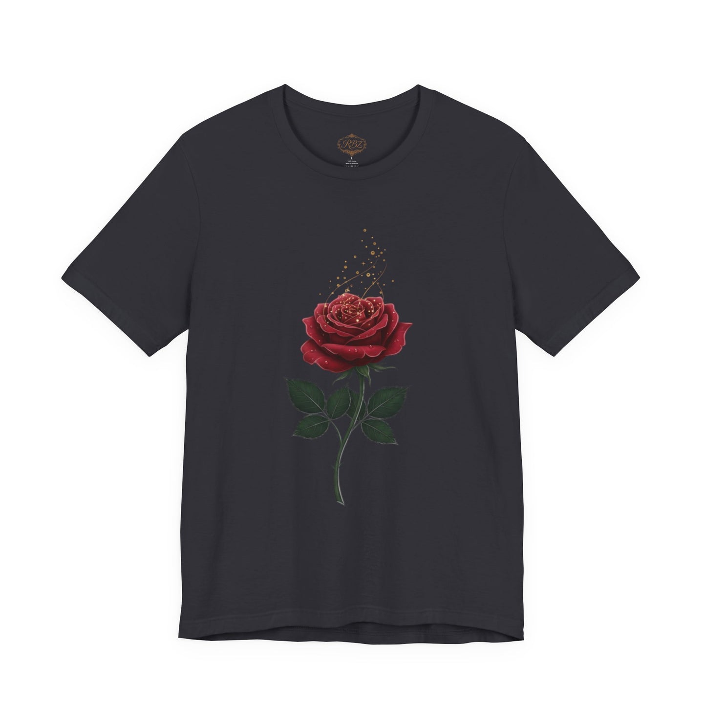 Red Rose Graphic Tee - Vintage Single Bloom T-Shirt
