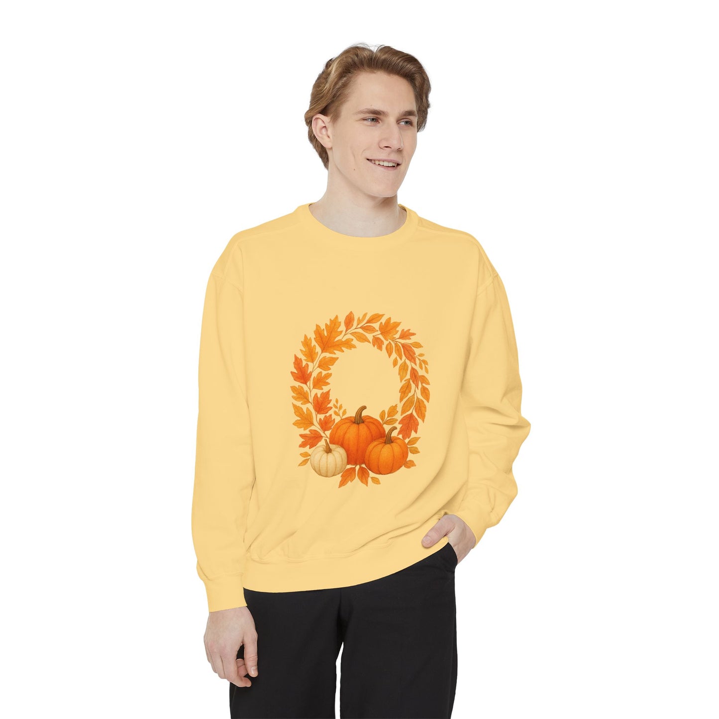 Autumn Pumpkin Sweatshirt - Cozy Fall Apparel, Perfect for Halloween, Thanksgiving, Casual Outfits, Seasonal Gift