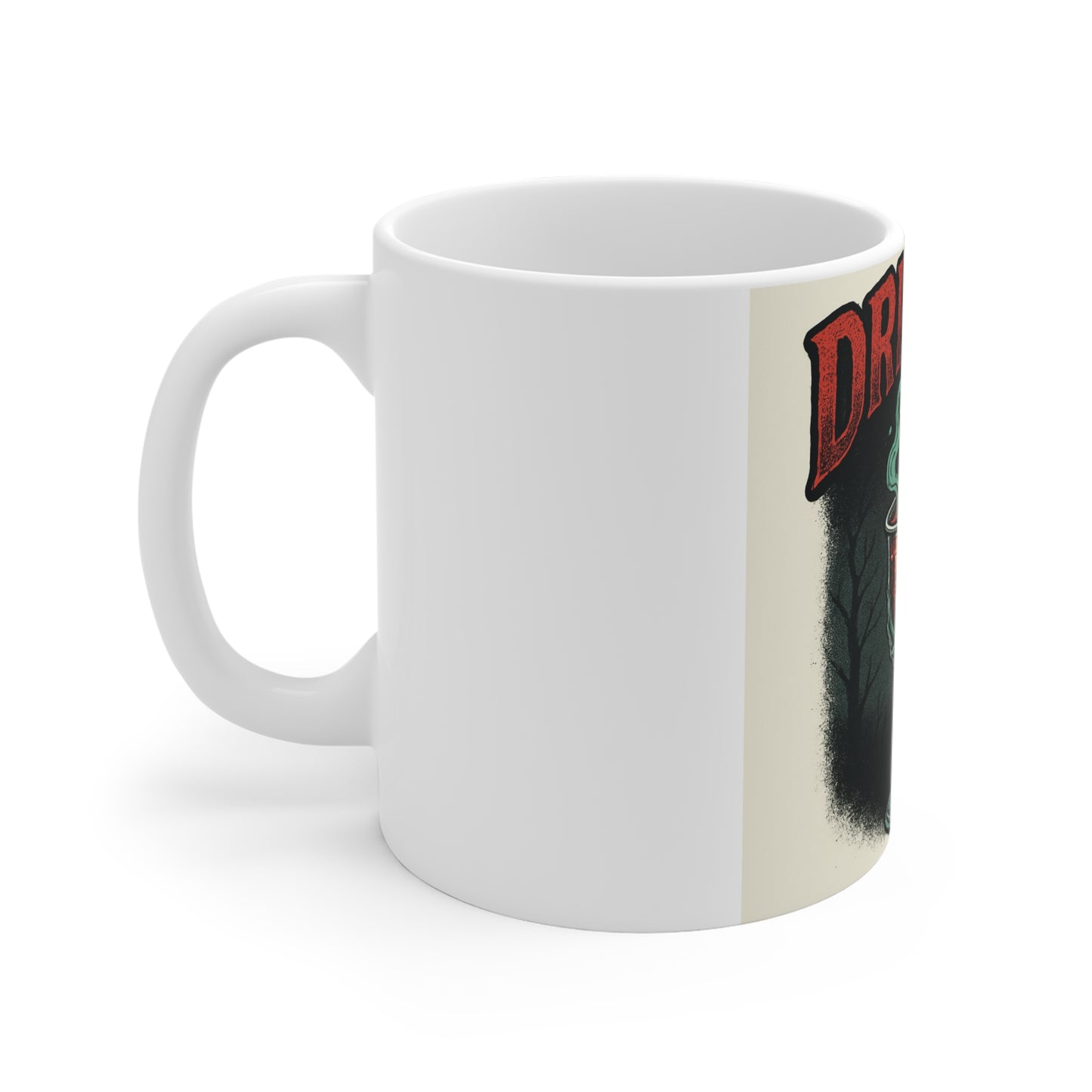 Gothic Drink Up Ceramic Mug - Spooky Gift, Halloween Decor, Coffee Cup, Gothic Aesthetic, Unique Beverage Holder
