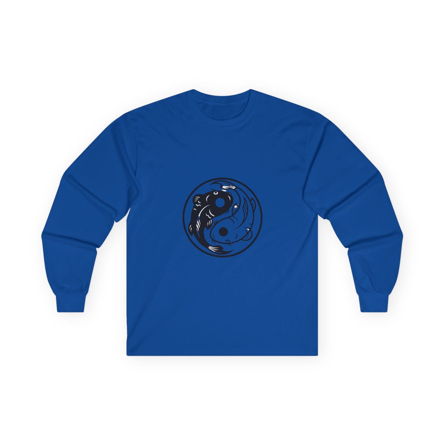 Yin Yang Koi Fish Long Sleeve Tee — Zen Balance Graphic Shirt