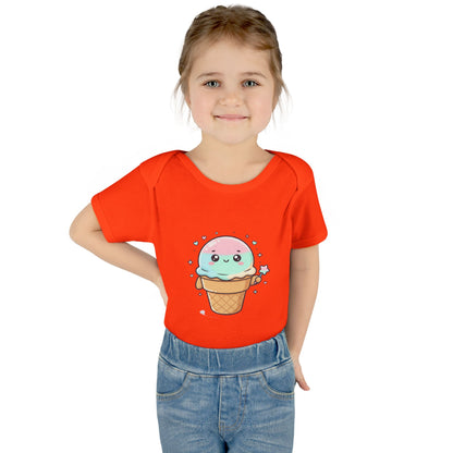 Cute Kawaii Ice Cream Cone Infant Bodysuit - Pastel Baby Onesie