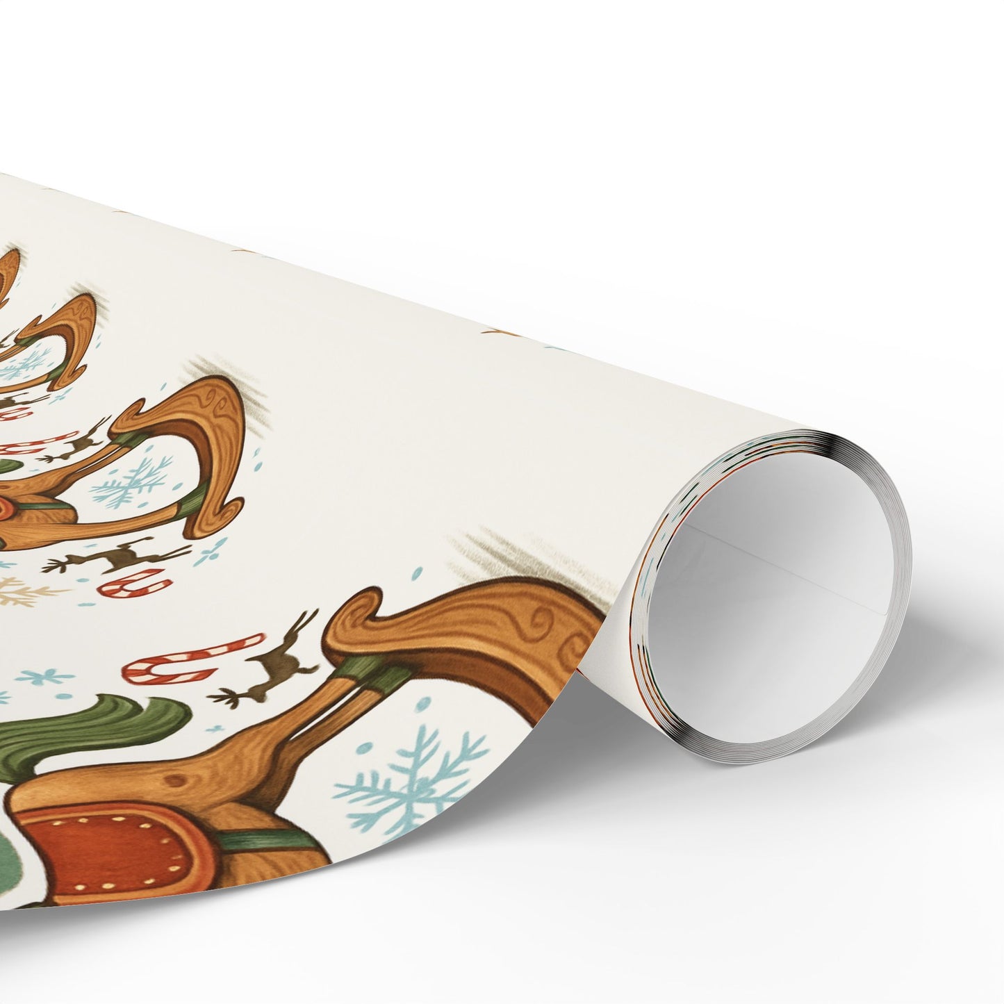 Rocking Horse Christmas Wrapping Paper – Vintage Holiday Gift Wrap