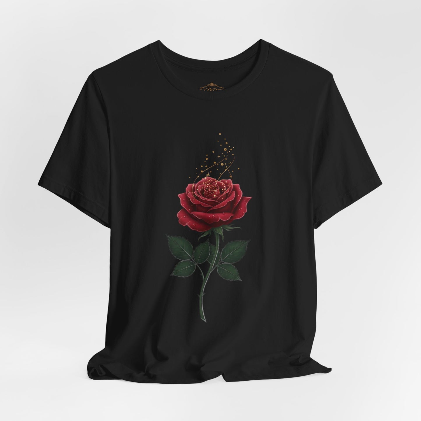 Red Rose Graphic Tee - Vintage Single Bloom T-Shirt