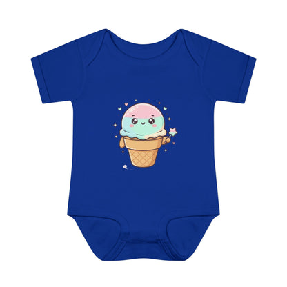 Cute Kawaii Ice Cream Cone Infant Bodysuit - Pastel Baby Onesie