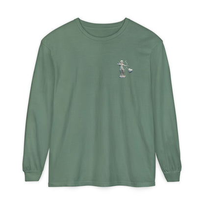 Cupid Cherub Long Sleeve Tee — Vintage Cupid Heart Graphic