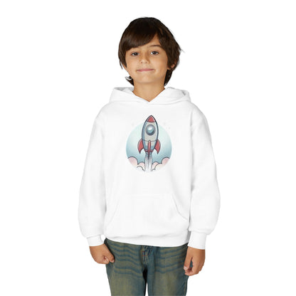 Rocket Launch Youth Hoodie, Dream Big Hooded Sweatshirt, Kids Space Hoodie, Future Astronaut Gift, Inspirational Sweatshirt