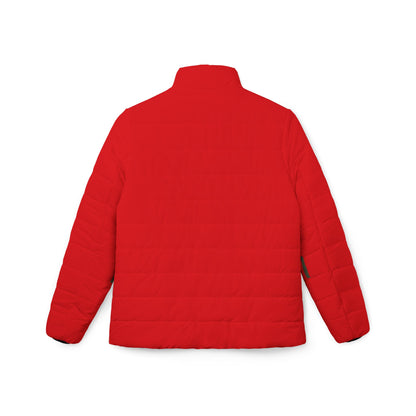 Women's Red Puffer Jacket — Lightweight Insulated Winter Coat