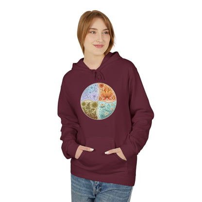 Yin Yang Seasons Hoodie — Colorful Seasonal Mandala Pullover