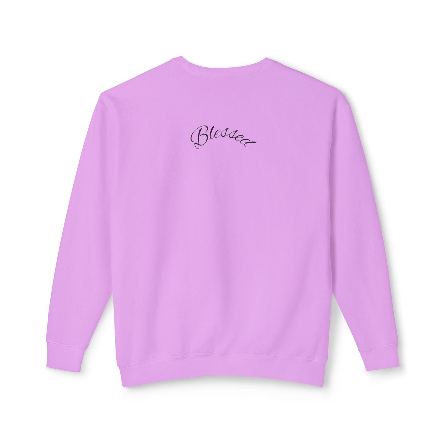 11:11 Crewneck Sweatshirt — Minimal White 'Blessed' Back Design