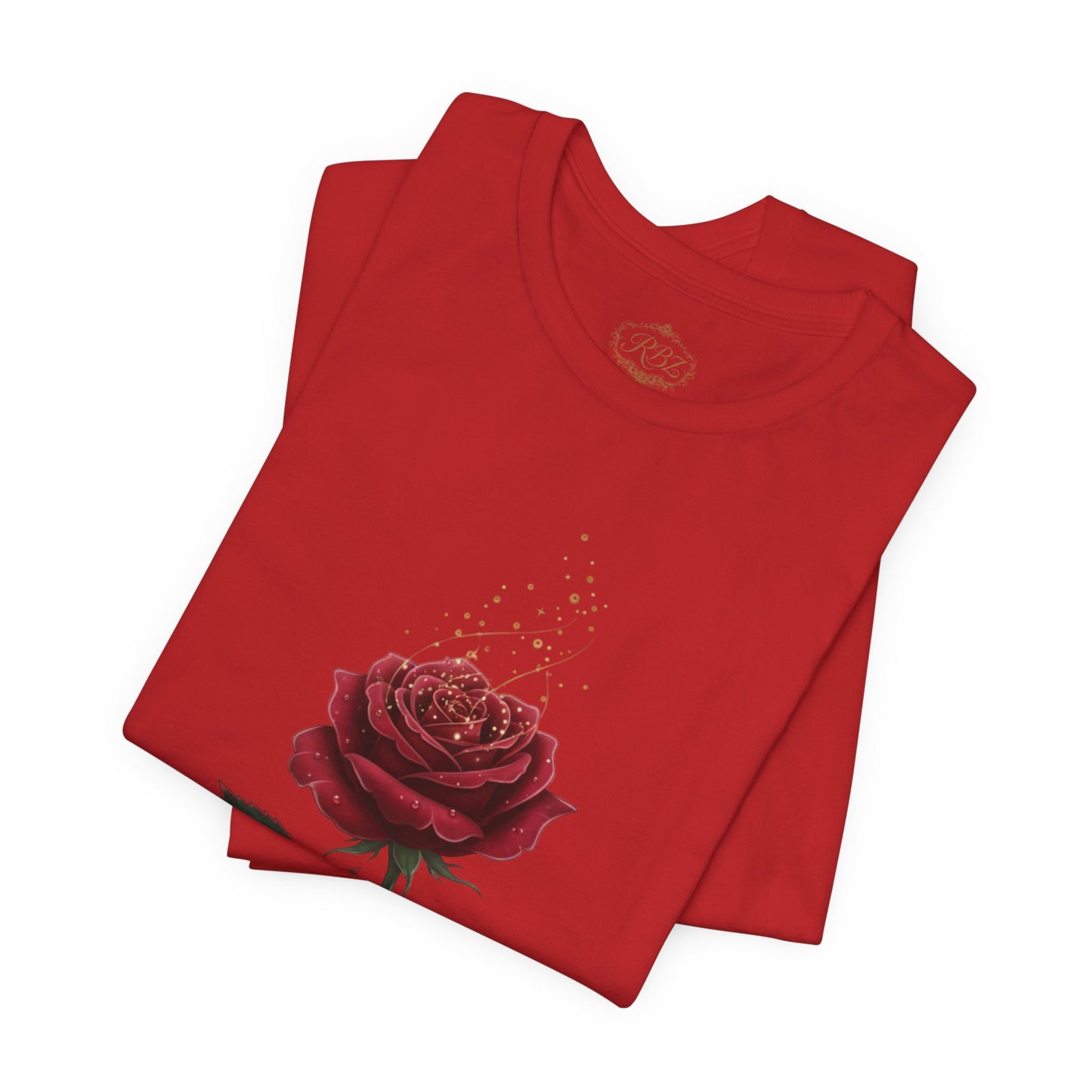 Red Rose Graphic Tee - Vintage Single Bloom T-Shirt