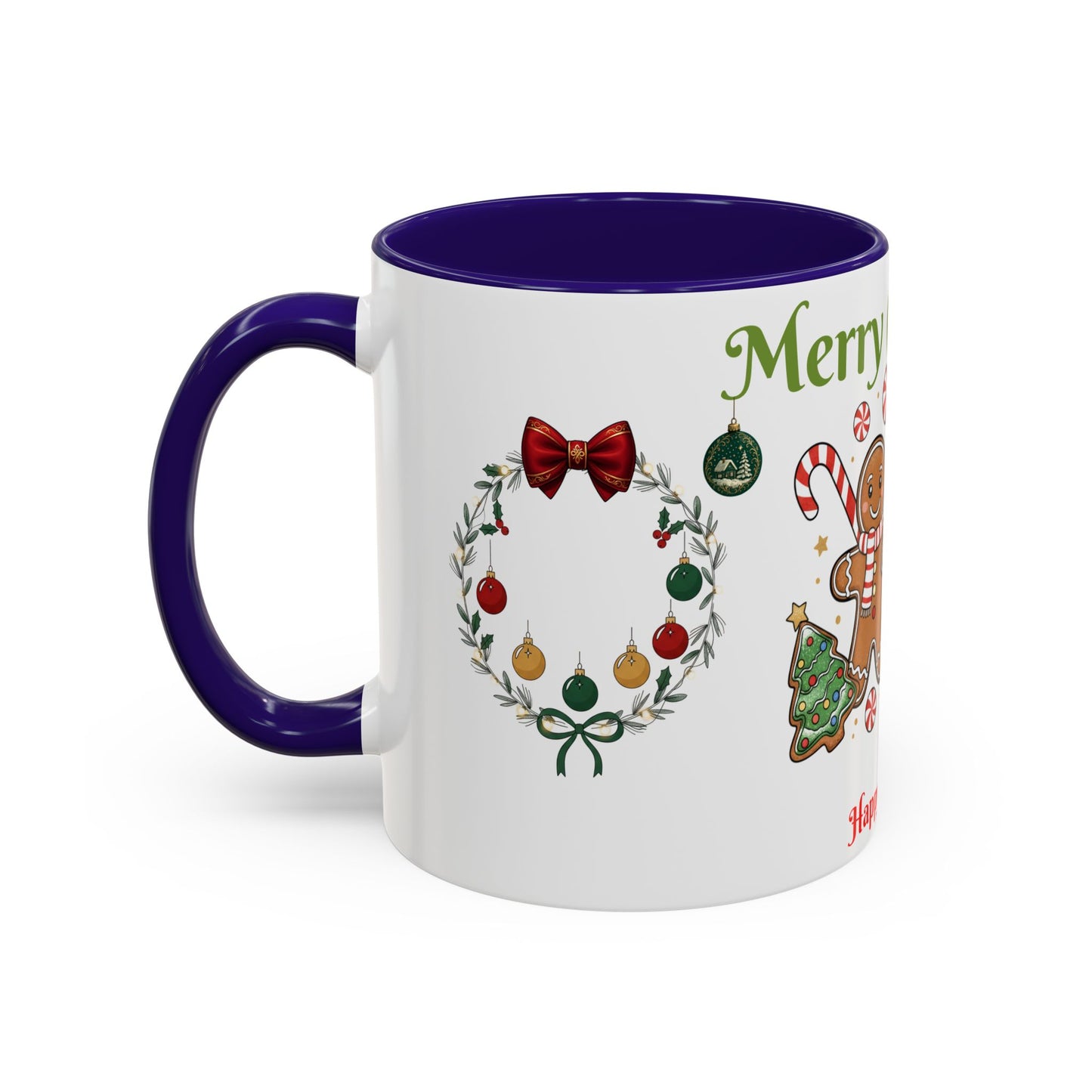 Merry Christmas & Happy New Year Gingerbread Holiday Mug (11oz/15oz)
