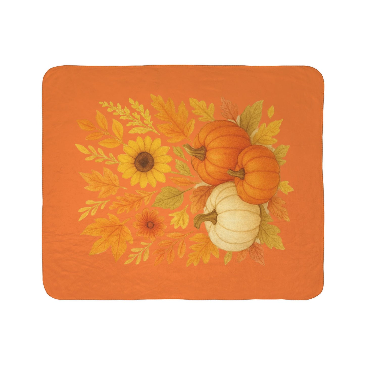 Thanksgiving Fleece Sherpa Blanket - Cozy Fall Decor for Autumn, Rustic Home, Gift for Friends, Harvest Celebration, Turkey Design