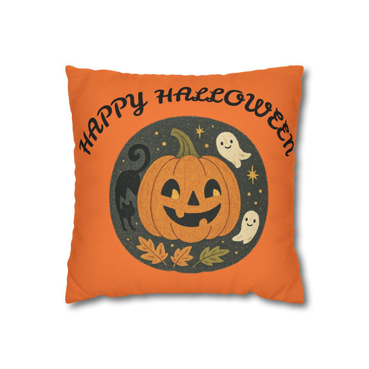 Halloween Decor Pillowcase, Cozy Home Accent, Pumpkin & Ghost Design, Fall Decor, Party & Seasonal Celebrations